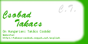 csobad takacs business card