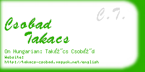 csobad takacs business card